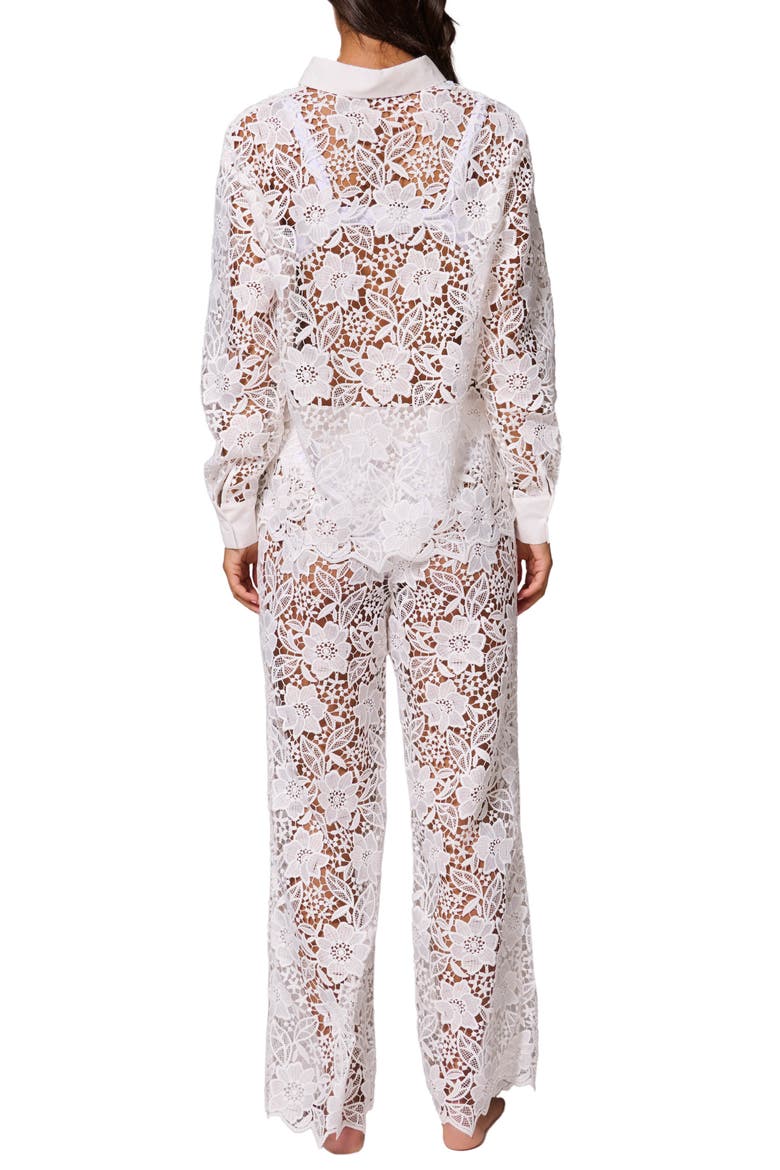 Louison Sheer Lace Pants, Alternate, color, WHITE