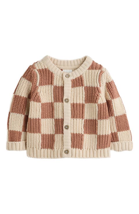 Wild One Checkerboard Cardigan