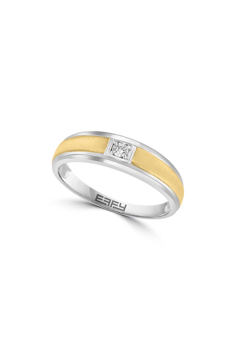 EFFY Two-Tone Diamond Ring, Main, color, Silver Plated Gold