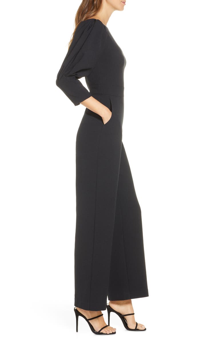 Vince Camuto Puff Sleeve Crepe Jumpsuit, Alternate, color, 