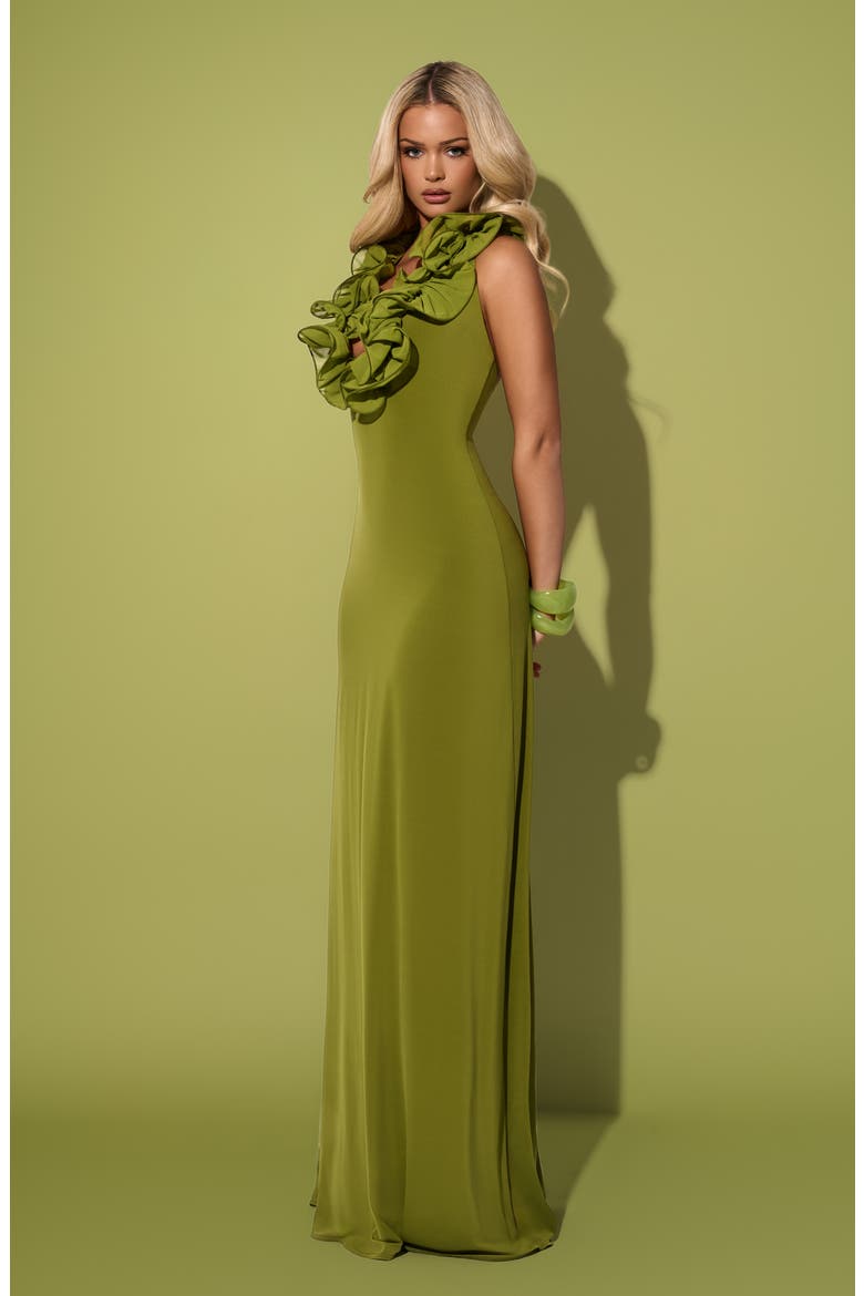plunging halter maxi dress Thats So Fetch | Mirella Plunge Halter Neck Maxi Dress | Lilac