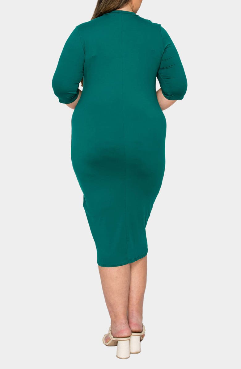 L I V D Mona Midi Dress, Alternate, color, Dark Green