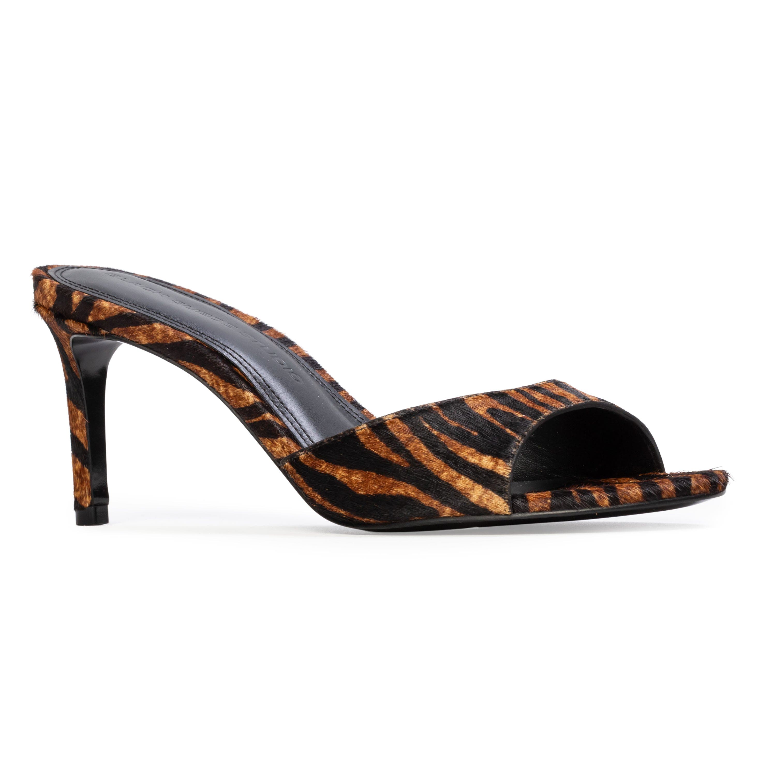 Freddie 70 Fur Mule, Alternate, color, Brown Zebra Pony Hair
