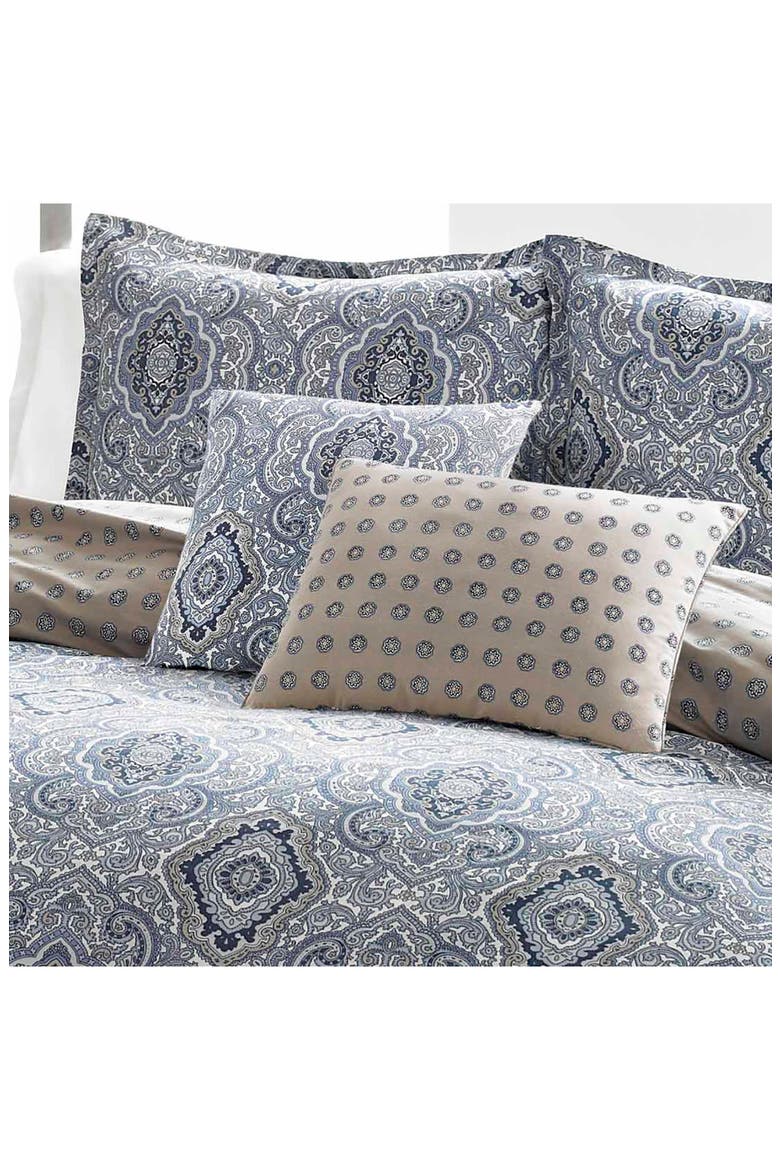 Milan Cotton Duvet Cover Set, Alternate, color, BLUE