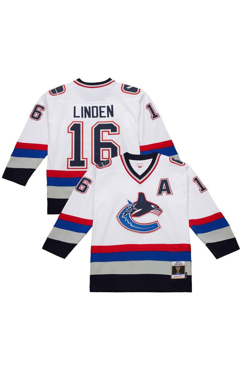 Mitchell & Ness Men's Trevor Linden White Vancouver Canucks 2003-04 Power Play Jersey, Main, color, White