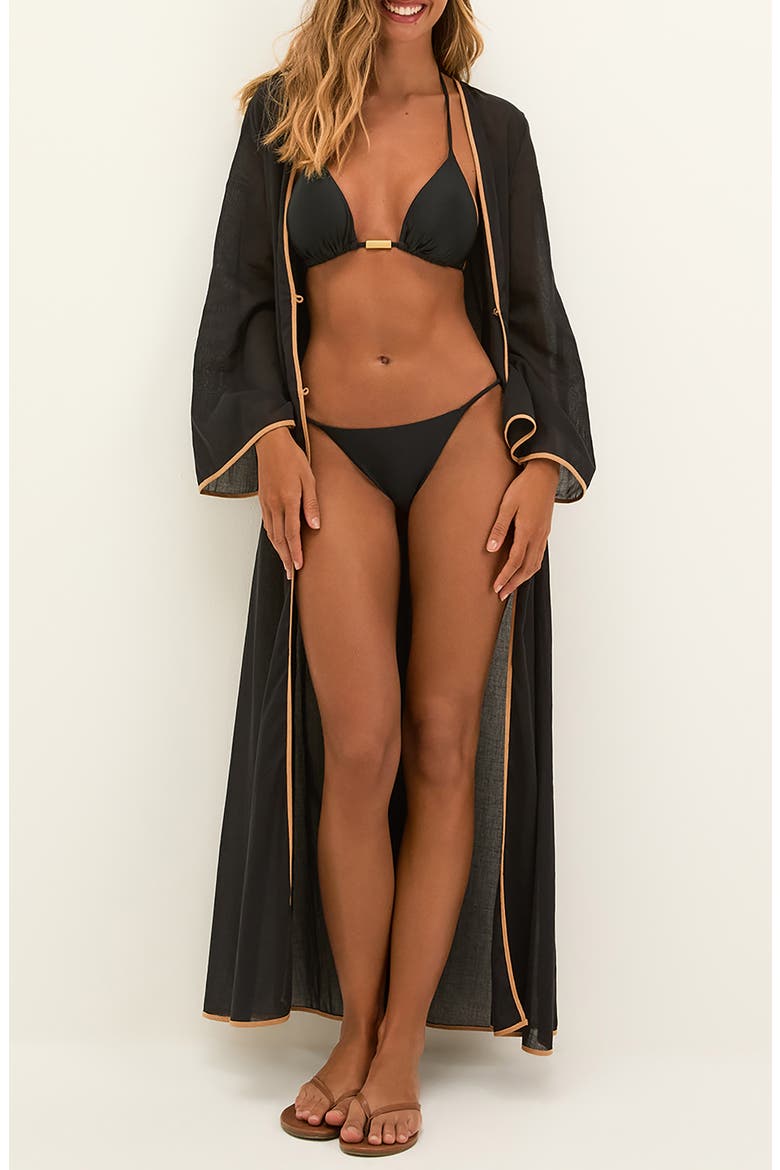 Peony Long Cover-Up, Main, color, BLACK