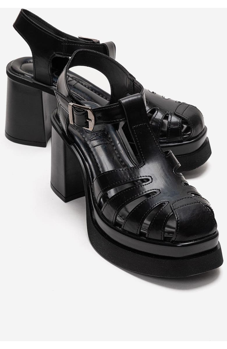 Prologue Shoes Rovena Platform Block Heel Sandal, Main, color, Black