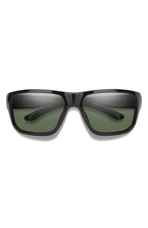 Smith Arvo 61mm Chromapop™ Polarized Wraparound Sunglasses In Black