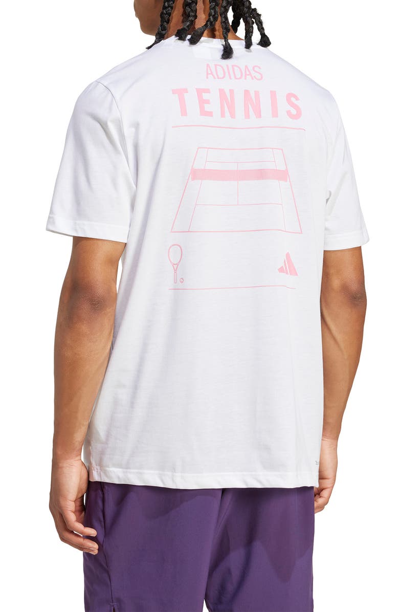 adidas Tennis Climacool Graphic T-Shirt, Alternate, color, White