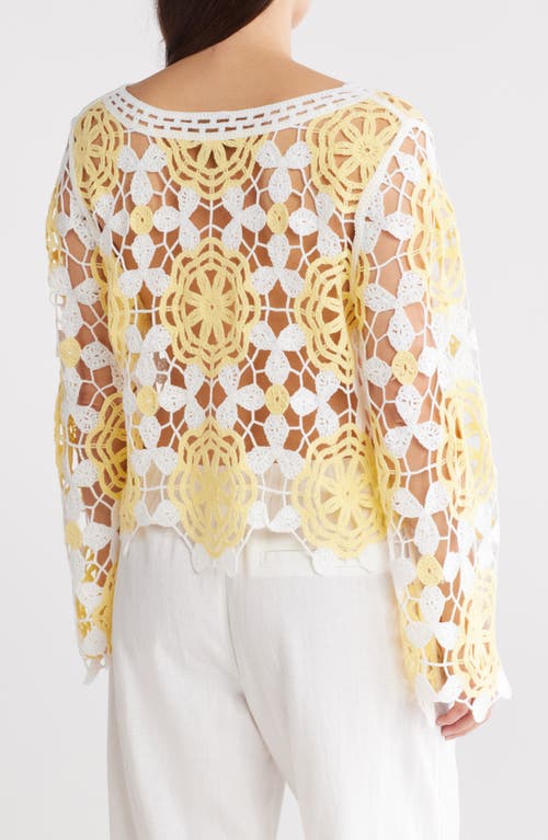 Forgotten Grace Crochet Lace Top In Multi