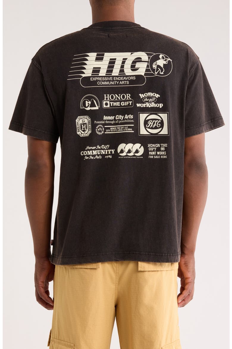 Paint Works Graphic Pocket T-Shirt, Alternate, color, BLACK