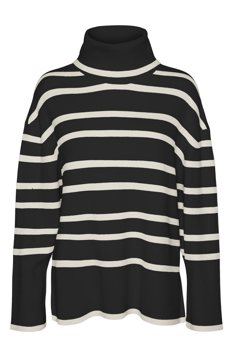 VERO MODA Samba Strips Turtleneck Sweater, Alternate, color, 