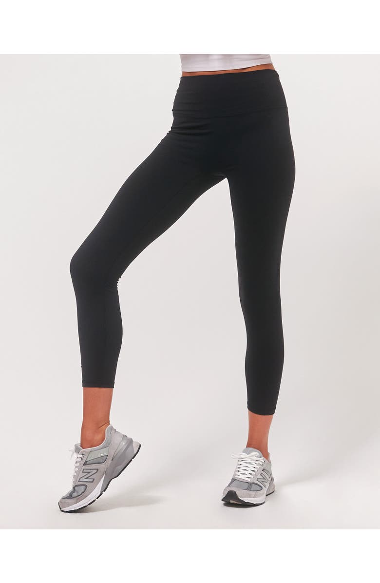 Rebody Active Hybrid Cloudlux Leggings 25" High Waist, Main, color, Metropolis Black