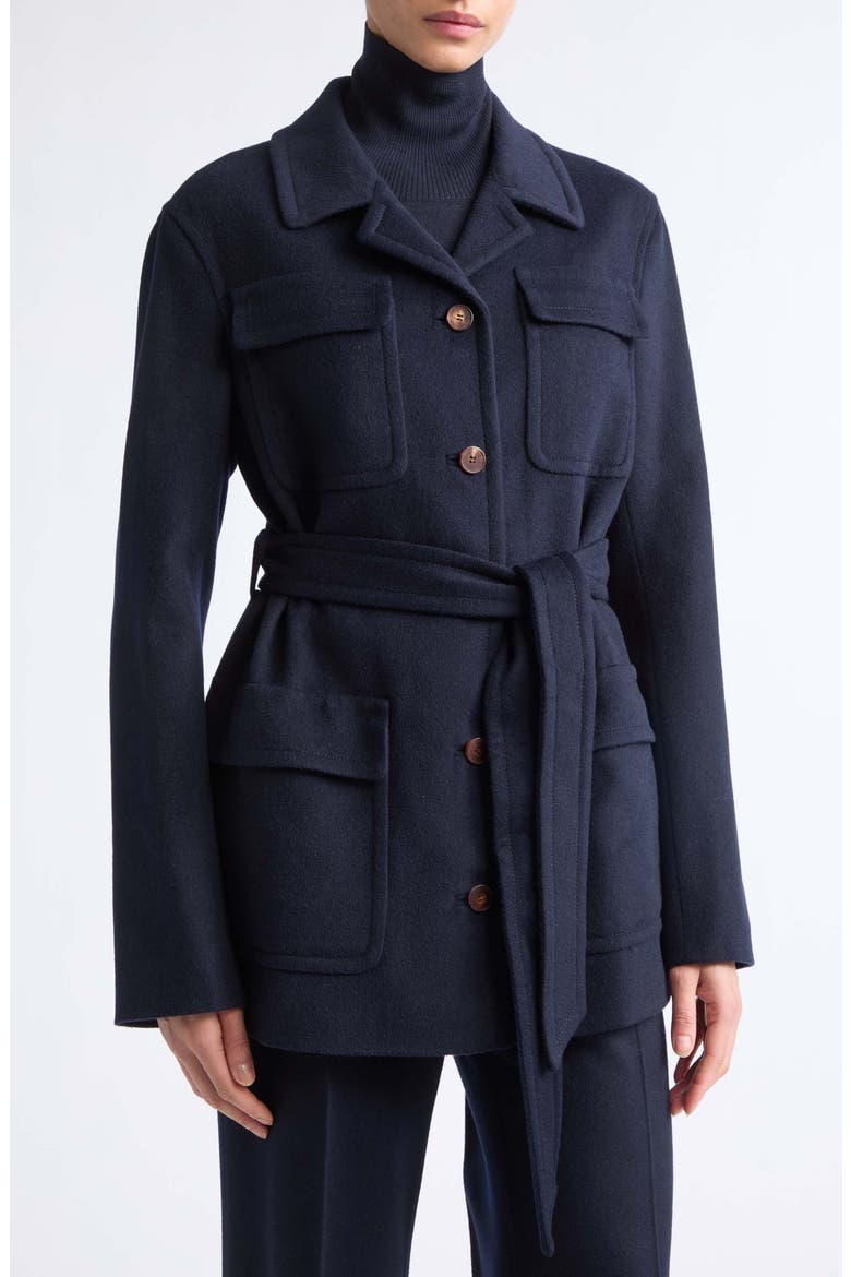 Camel Hair Belted Jacket, Alternate, color, INK