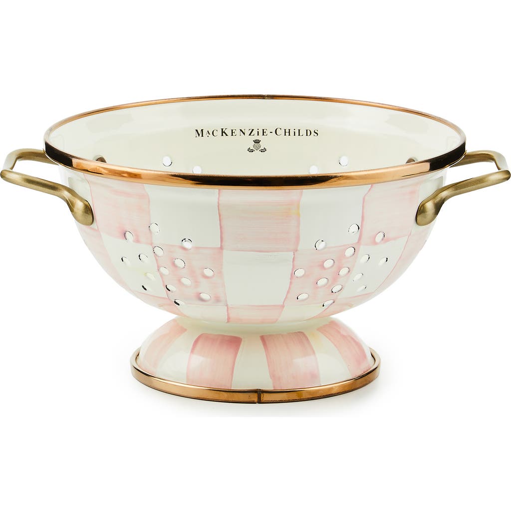 Mackenzie-childs Mackenzie Childs Rosy Check Small Colander