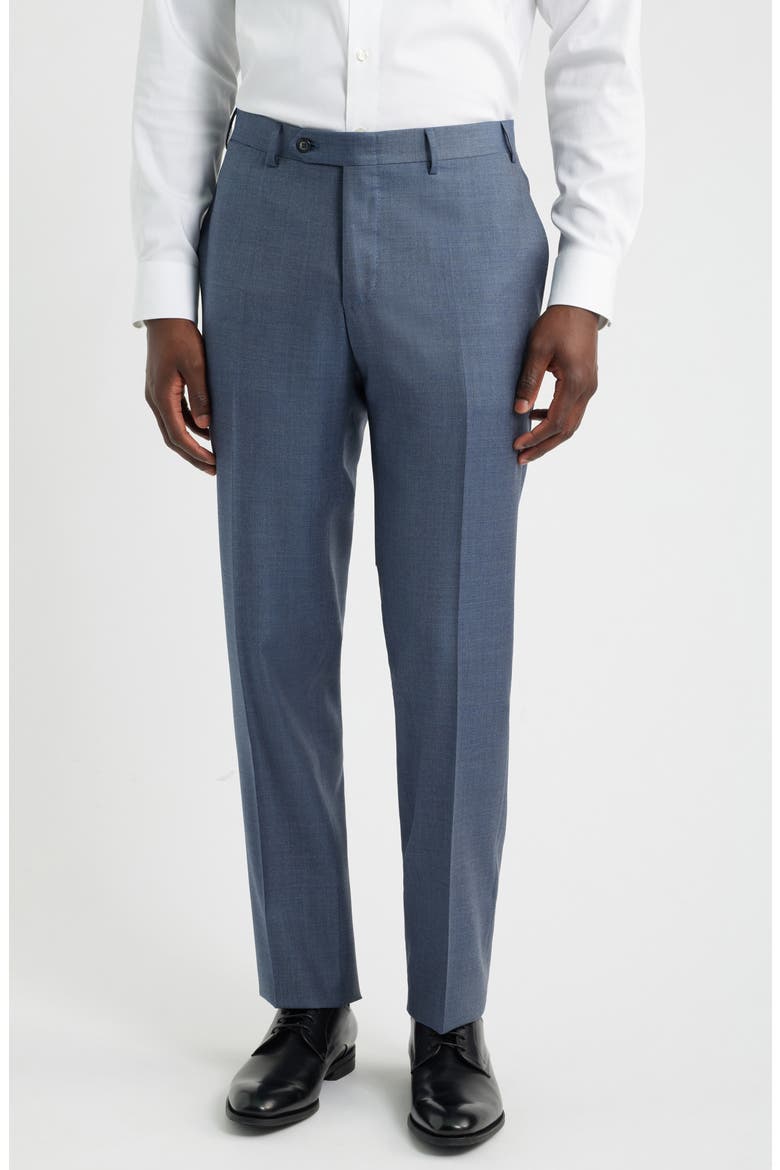 Capri Trim Fit Solid Wool Suit, Alternate, color, BLUE