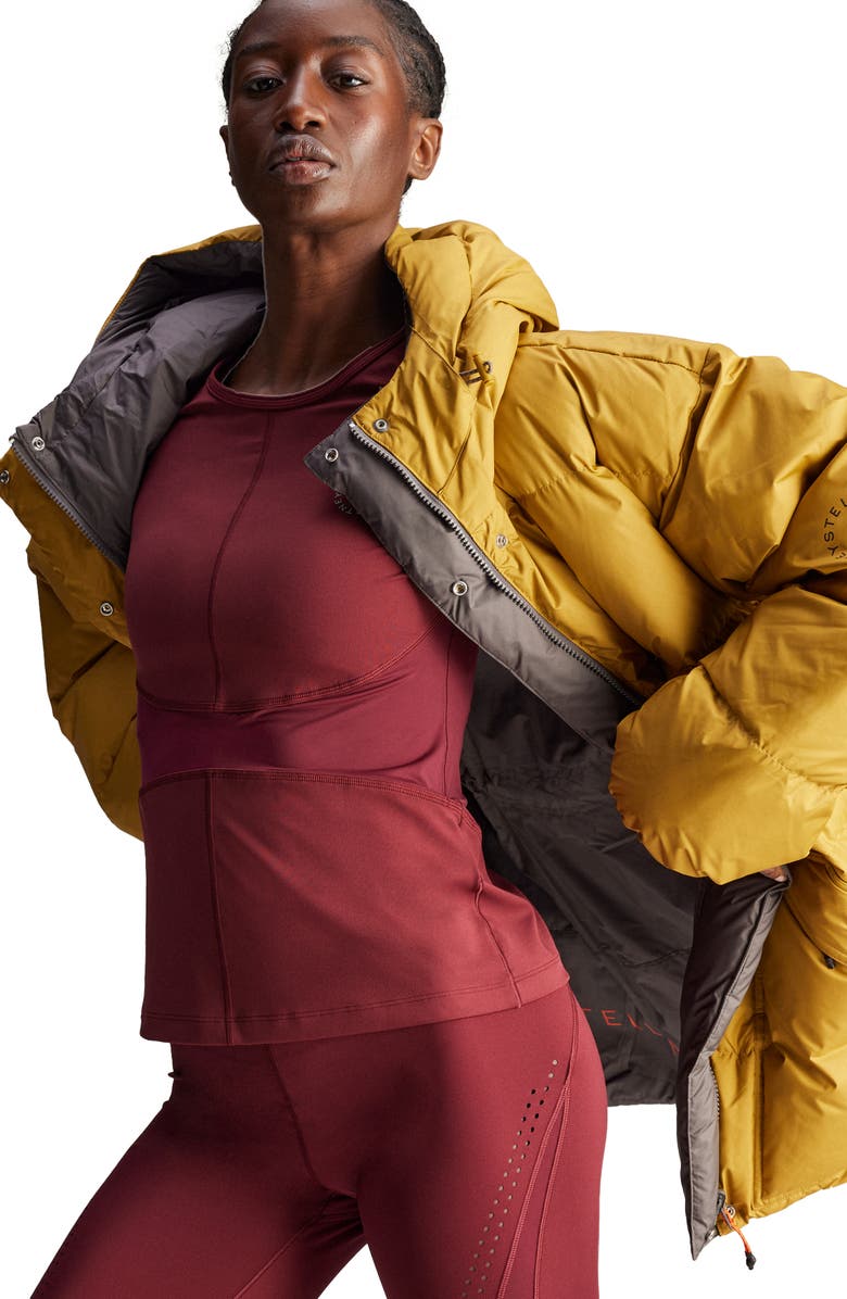 adidas by Stella McCartney Reversible Puffer Jacket, Alternate, color, Dessert Dune