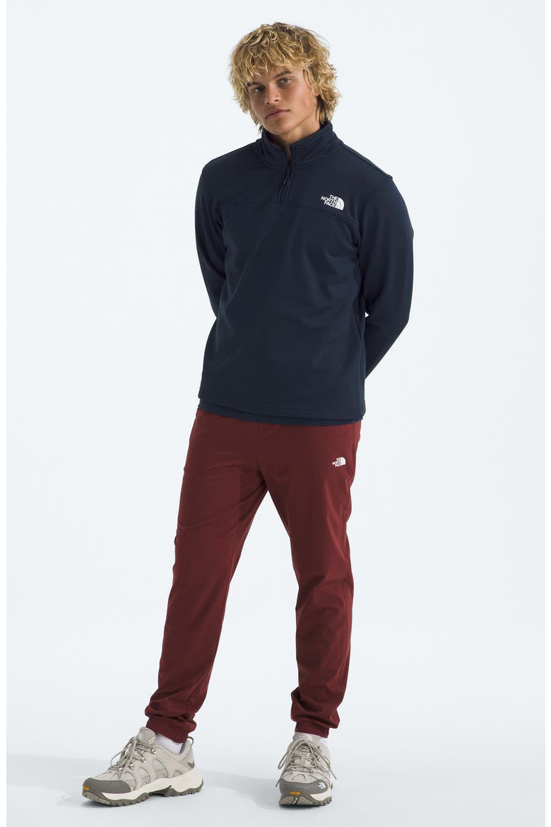 Cedar Trail Grid Fleece Quarter Zip Pullover, Alternate, color, SUMMIT NAVY