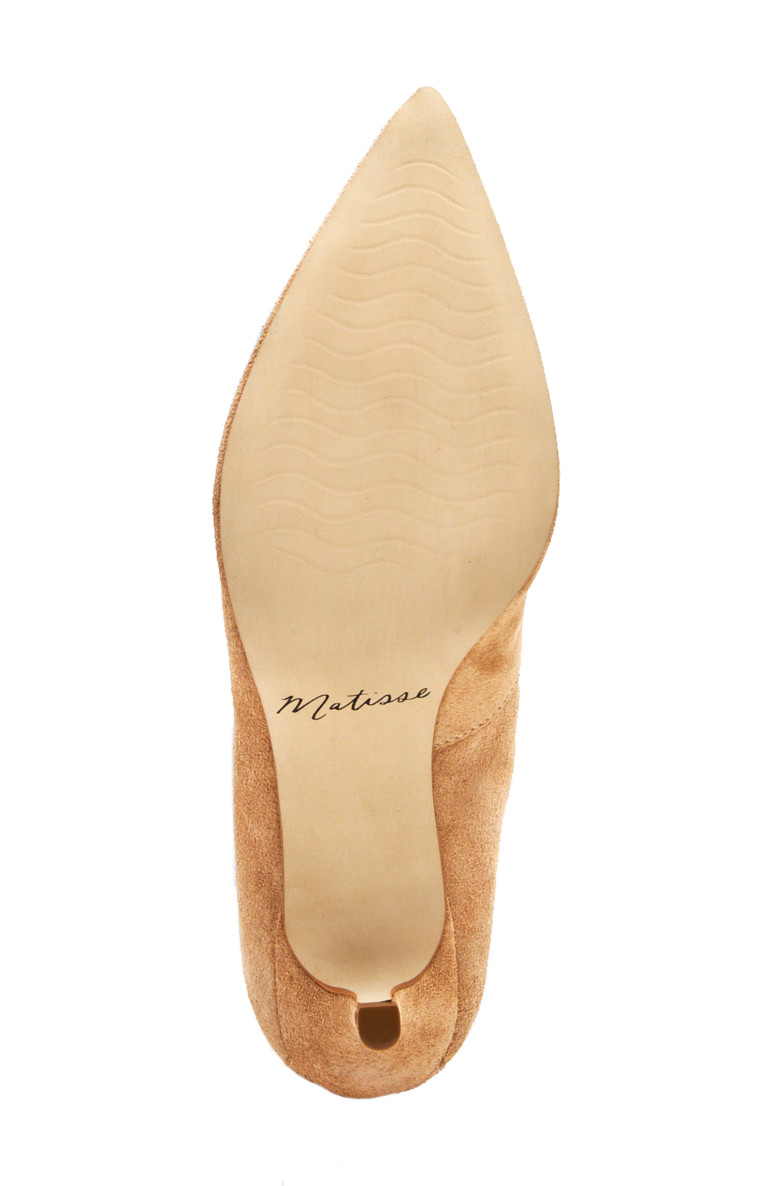 Cici Pointed Toe Sock Bootie (Nordstrom Exclusive), Alternate, color, NATURAL SUEDE
