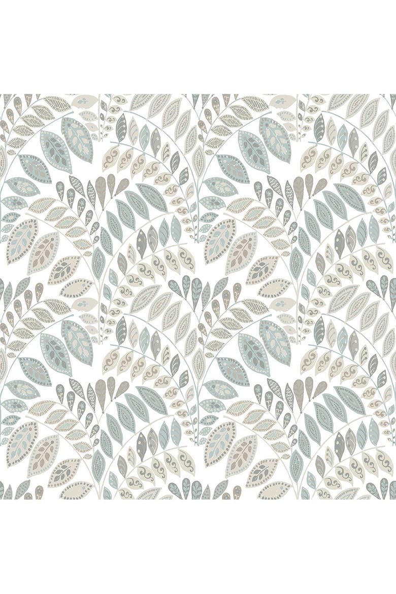 Gustavus Peel & Stick Wallpaper, Main, color, BLUE