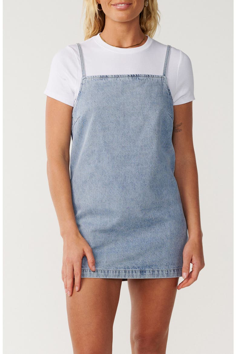 Stacey Denim Shift Minidress, Main, color, VINTAGE BLUE