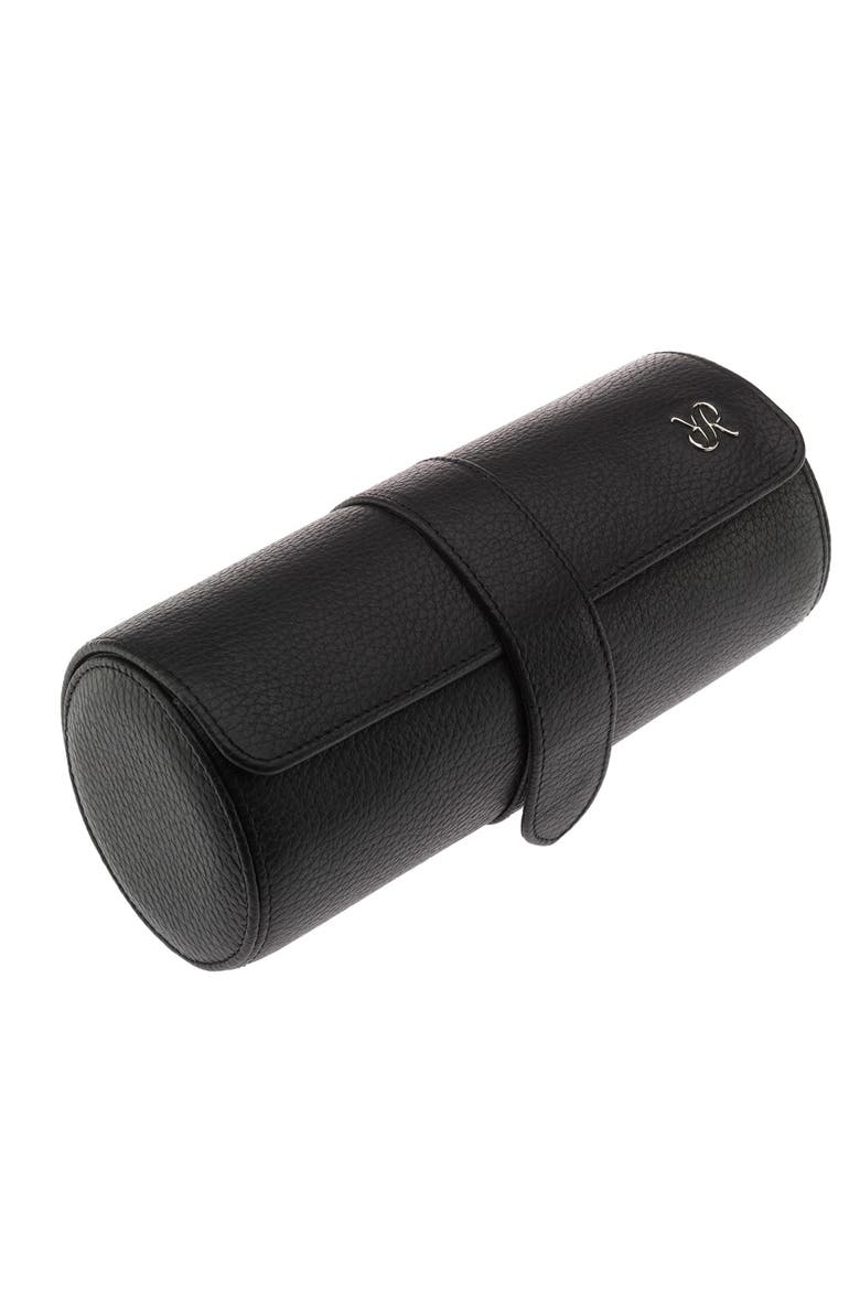 BEREKLEY THREE WATCH ROLL, Alternate, color, Black
