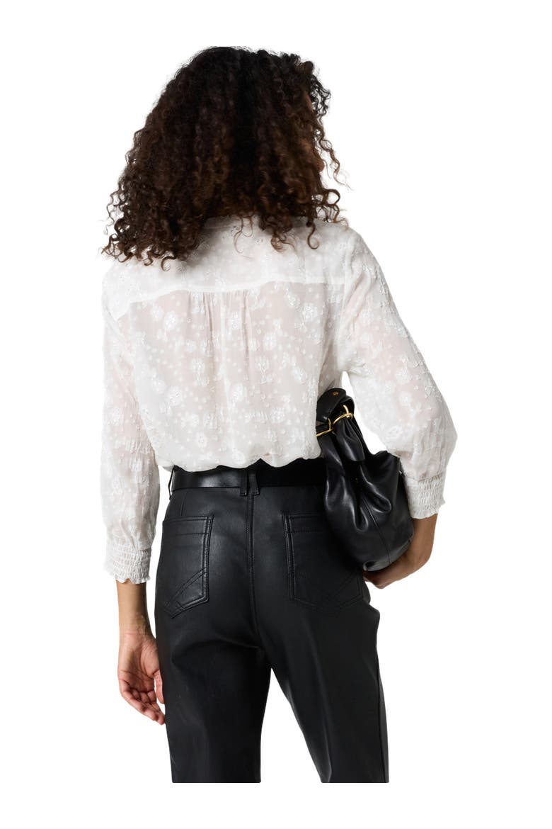 Callys Textured Floral Blouse, Alternate, color, Ecru