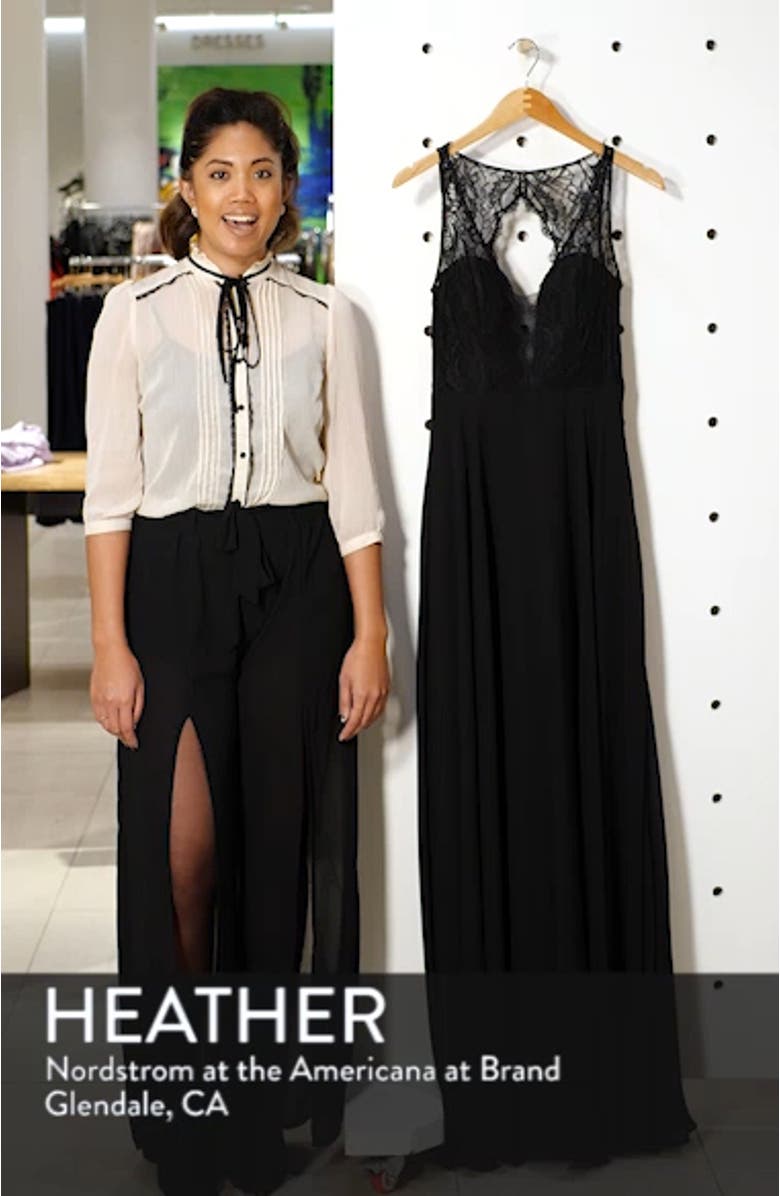 Lace Bodice Chiffon Evening Dress, sales video thumbnail