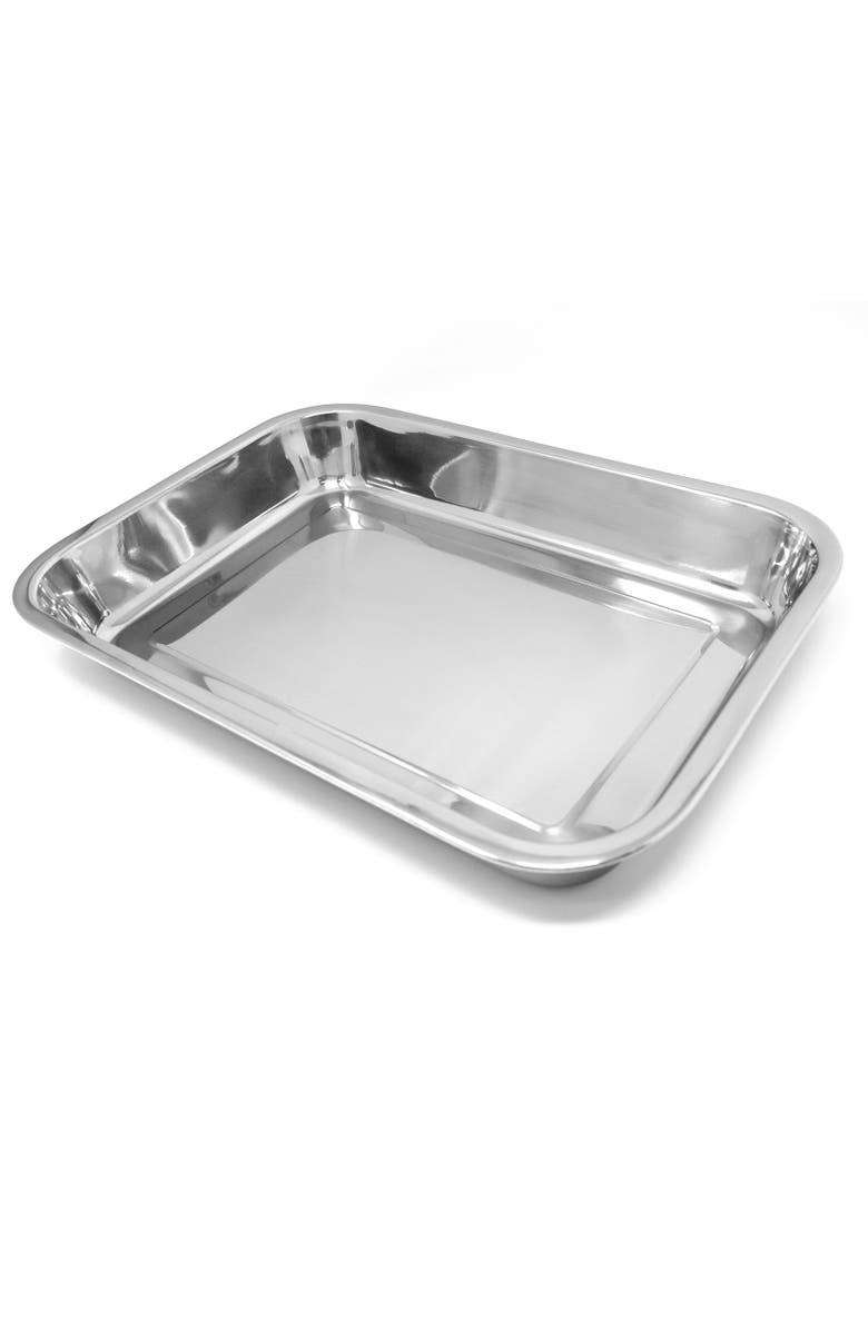 Norpro Stainless Steel 16 Inch Roast & Lasagna Pan, Heavy Duty, 2" Depth, Main, color, Silver