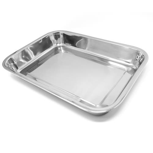 Norpro Stainless Steel 16 Inch Roast & Lasagna Pan, Heavy Duty, 2" Depth In Silver