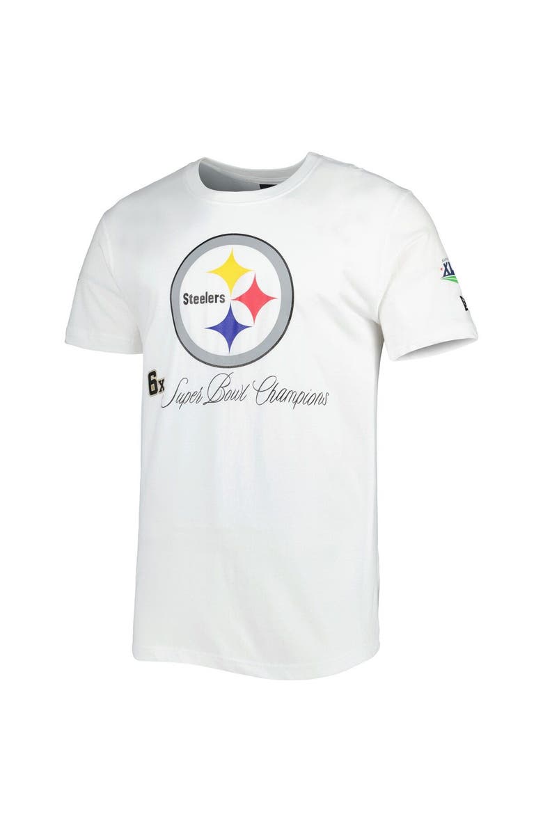 New Era Men's New Era White Pittsburgh Steelers Historic Champs T-Shirt, Alternate, color, White