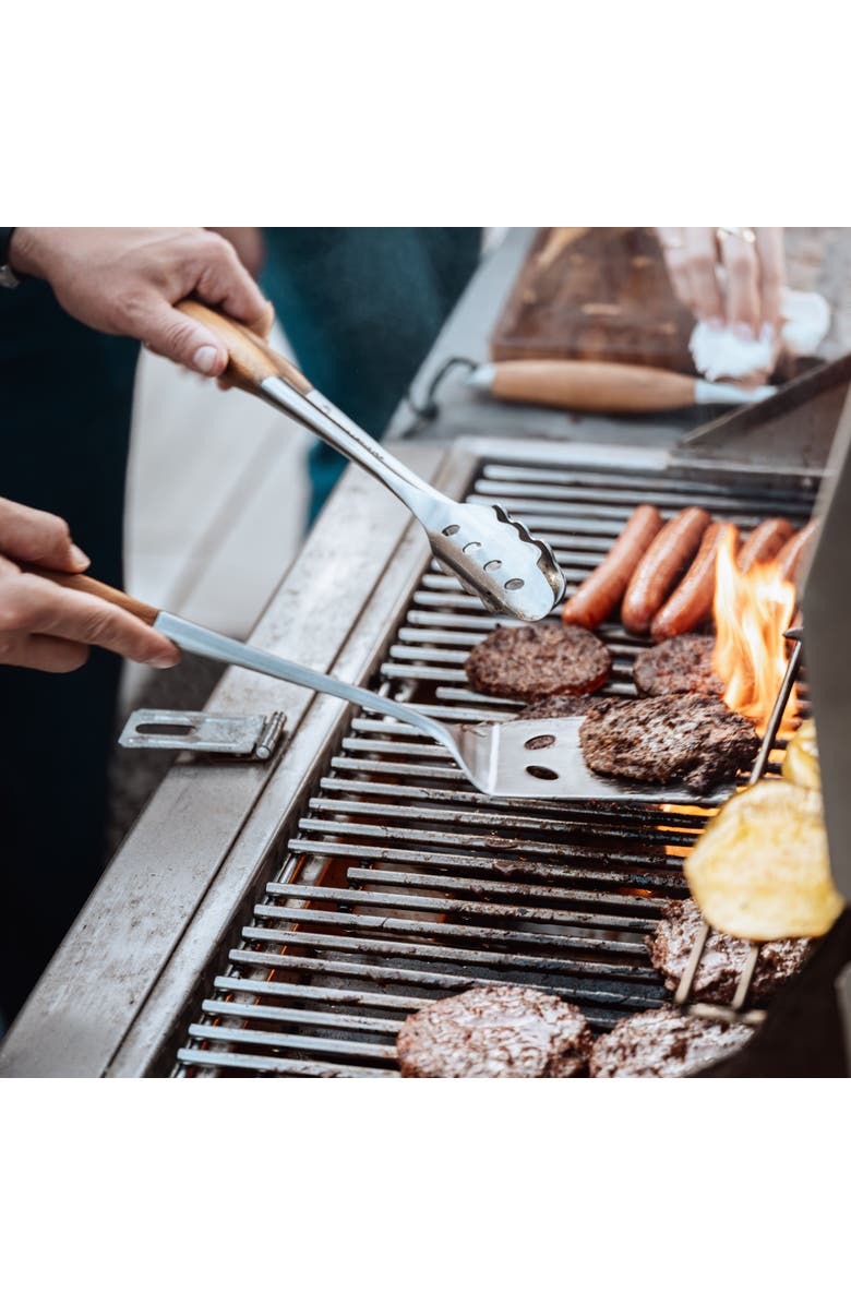 Schmidt Brothers Cutlery Bonded Teak 4-Piece BBQ Tool Set, Alternate, color, 