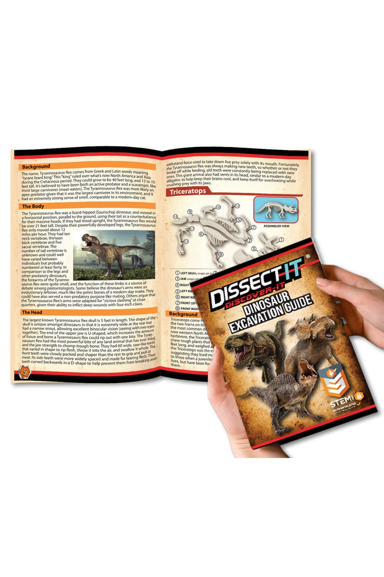 Top Secret Toys Dissectit Dino Dig, Science Kit, Ages 6+, Alternate, color, Multicolored