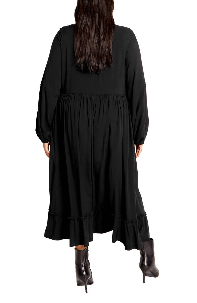 City Chic Alena Long Sleeve Midi Dress, Alternate, color, 