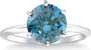 Bliss Diamond 2Ct Blue Diamond Solitaire Engagement Ring in 14k or Gold Lab Grown
