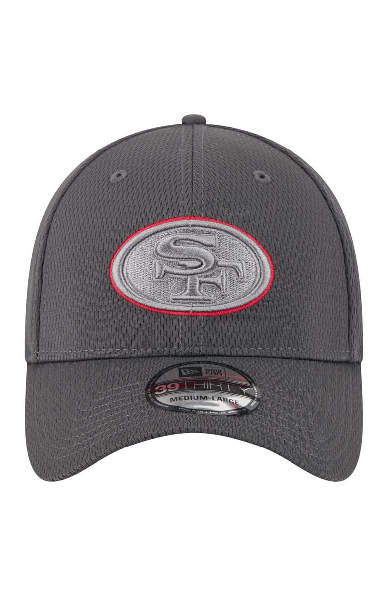 New Era Men's New Era Graphite San Francisco 49ers  Main 39THIRTY Flex Hat, Alternate, color, 