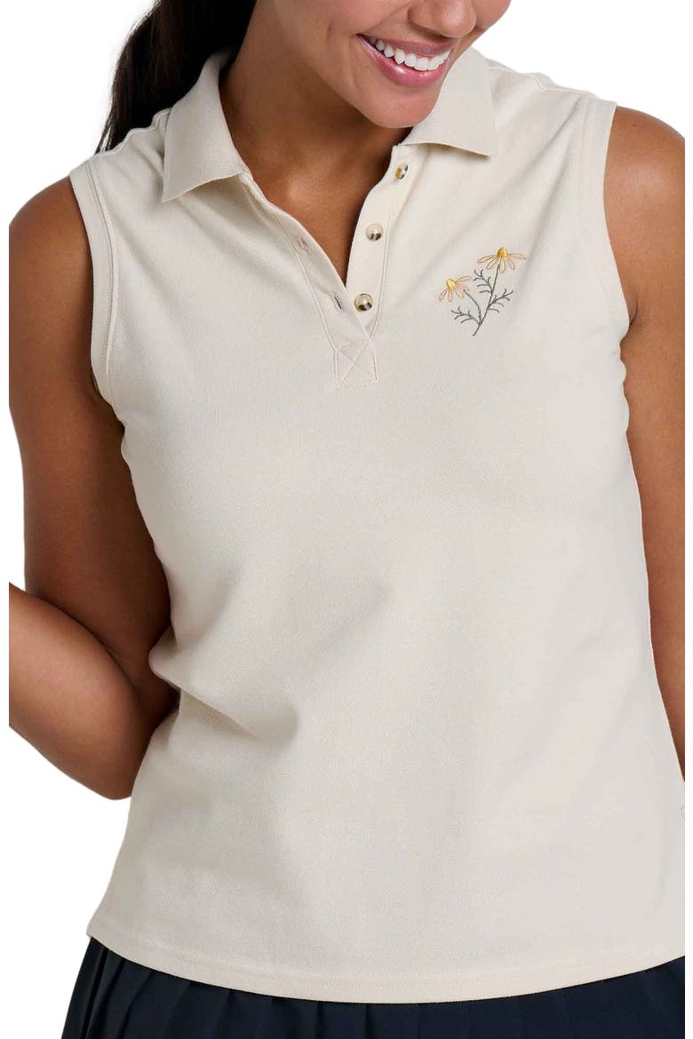 Women's Yerba Sleeveless Polo, Alternate, color, Salt Embroidery