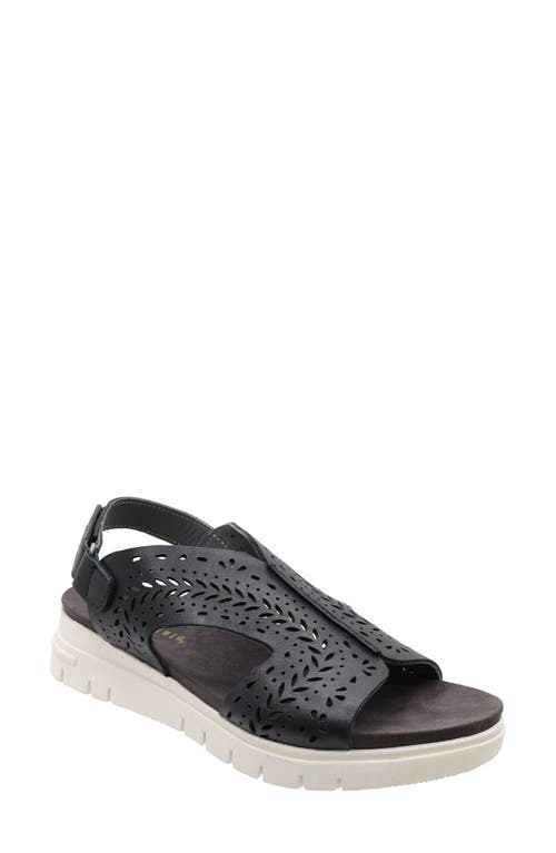 David Tate Moda Slingback Platform Wedge Sandal In Black