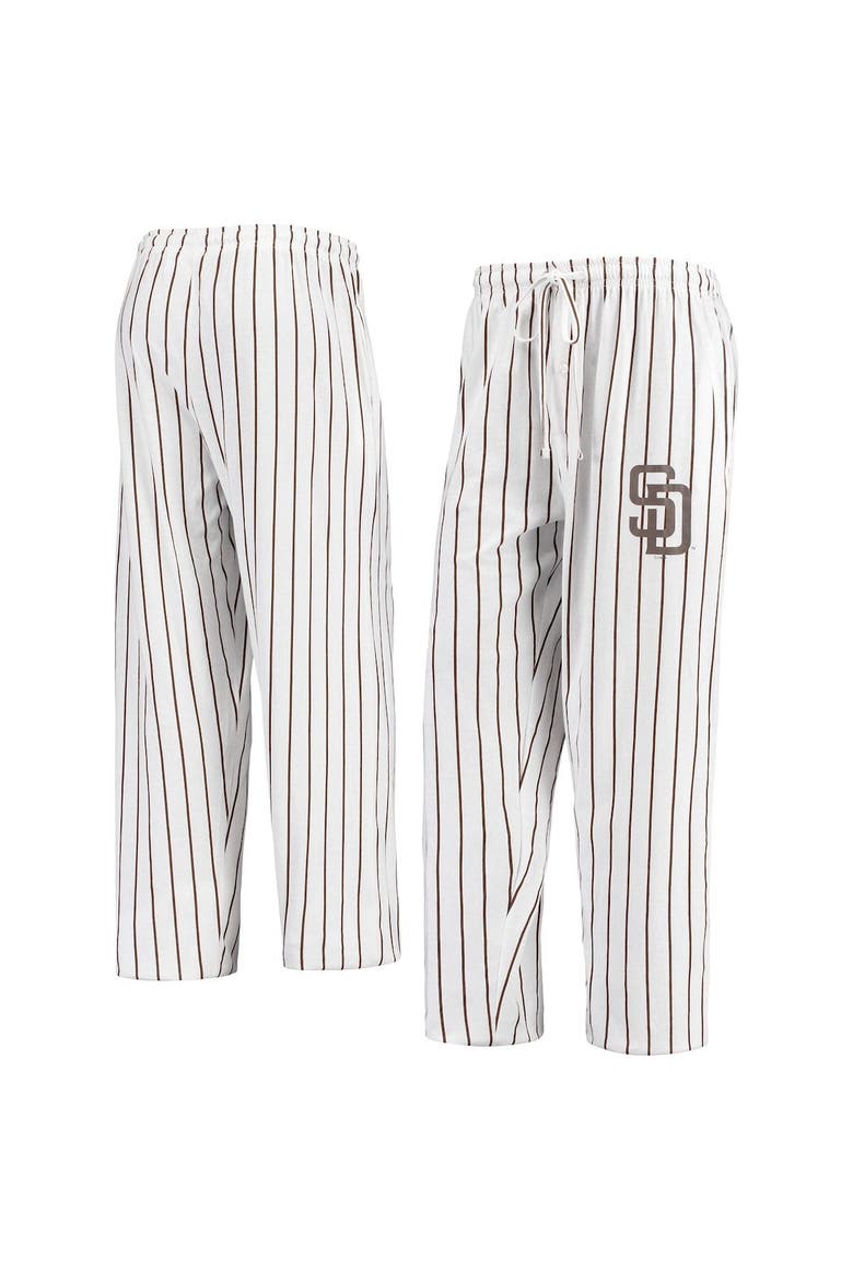 Men's Concepts Sport White San Diego Padres Vigor Pinstripe Pants, Alternate, color, White