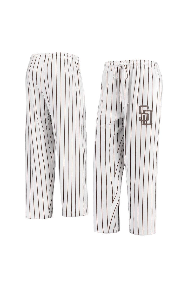 CONCEPTS SPORT Men's Concepts Sport White San Diego Padres Vigor Pinstripe Pants, Alternate, color, White