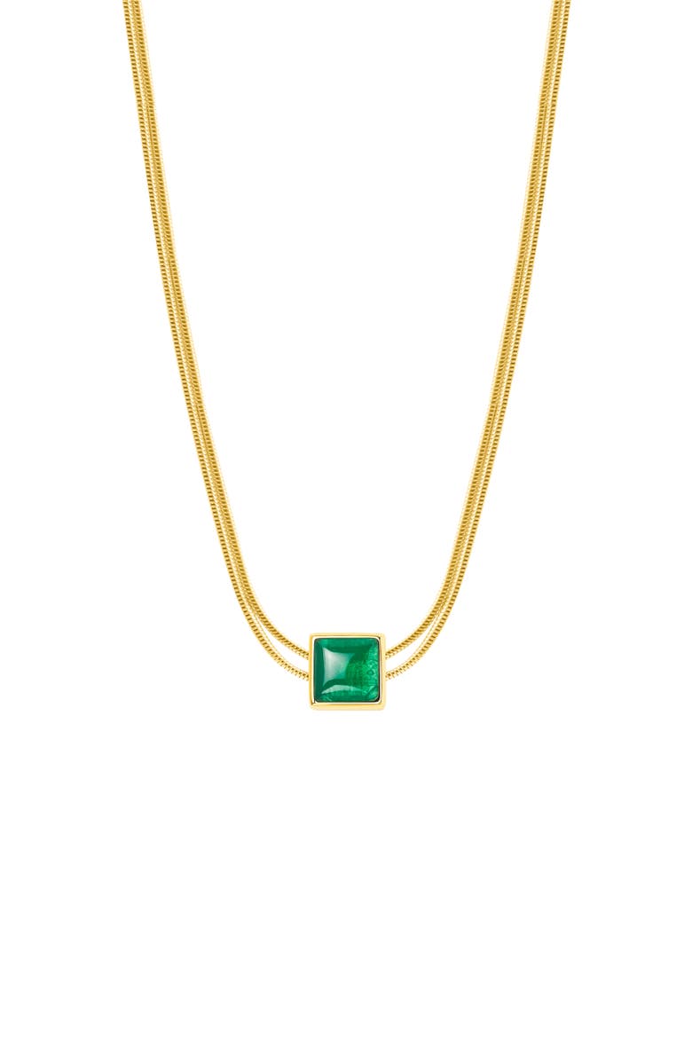 Devote & Achieve - Emerald Evil Eye May Birthstone Necklace, Main, color, Gold/Green