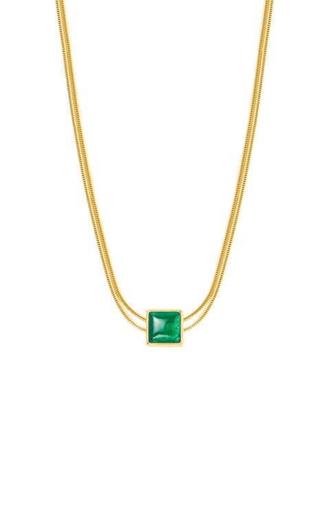 Devote & Achieve - Emerald Evil Eye May Birthstone Necklace