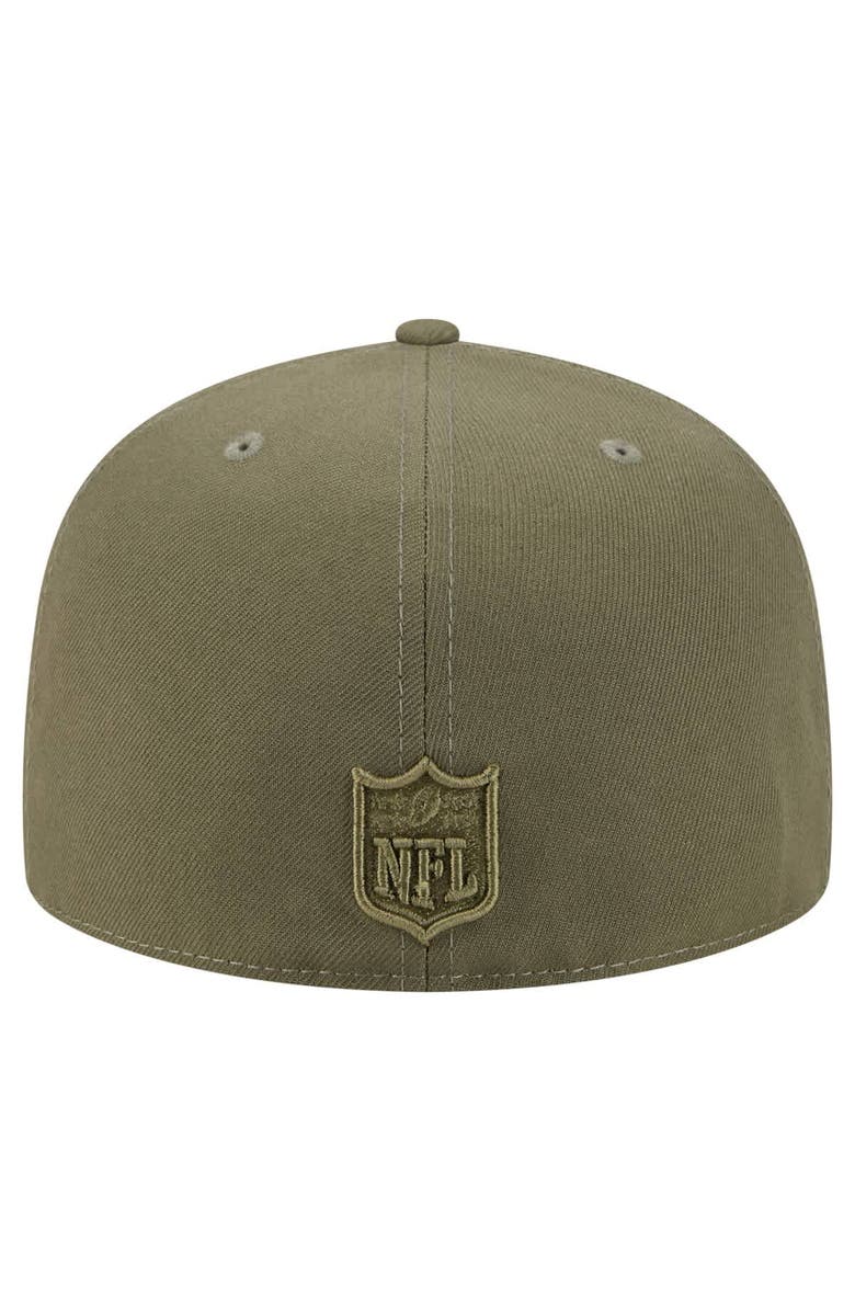New Era Men's New Era  Olive Kansas City Chiefs Color Pack A-Frame 59FIFTY Fitted Hat, Alternate, color, 