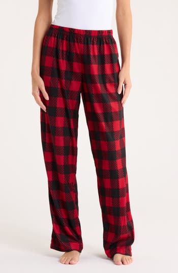 Baby Starters Buffalo Plaid Pajama Pants In Red