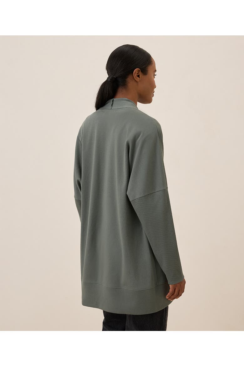 Organic Cotton Airplane Wrap Cardigan, Alternate, color, Castor Grey
