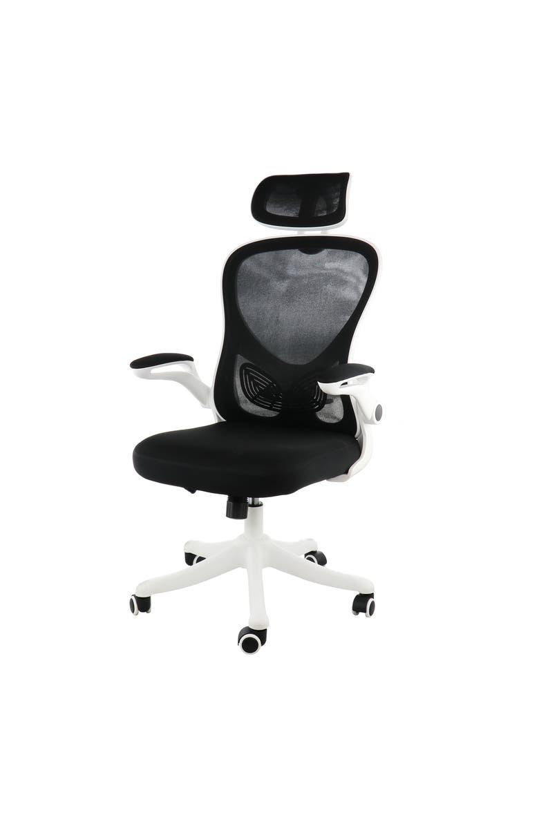 Elama High Back Adjustable Office Chair, Main, color, White