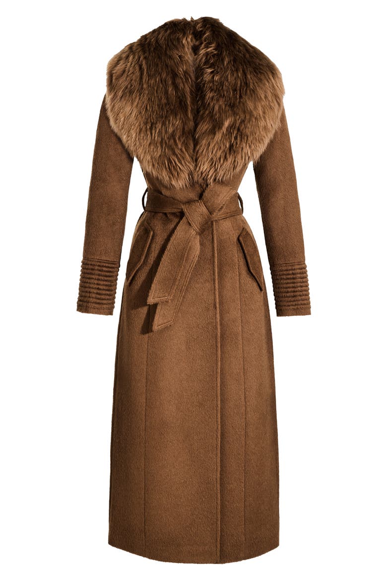 Suri Alpaca Maxi Coat, Alternate, color, CARAMEL