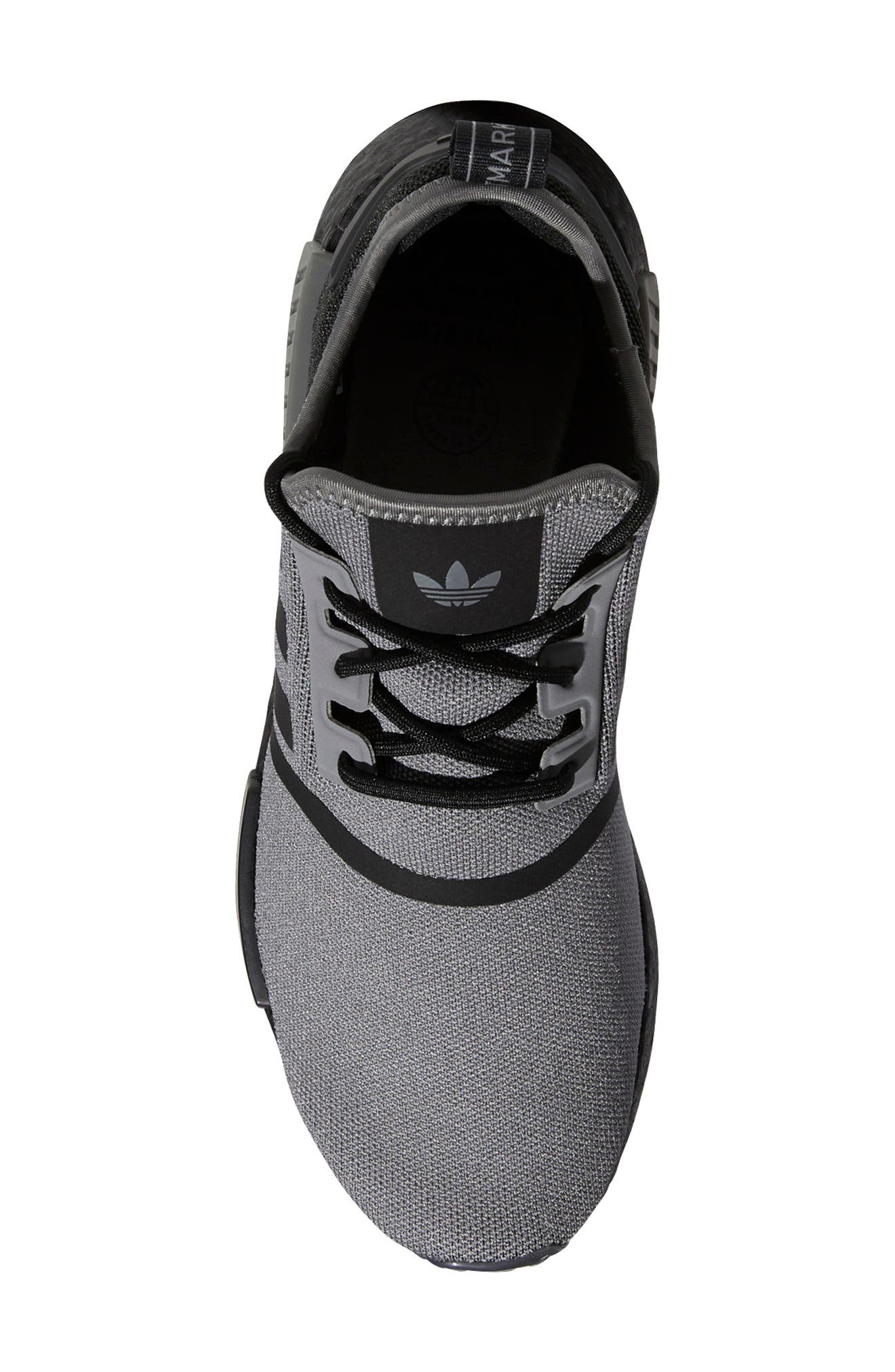 NMD R1 Primeblue Sneaker, Alternate, color, GREY/ BLACK