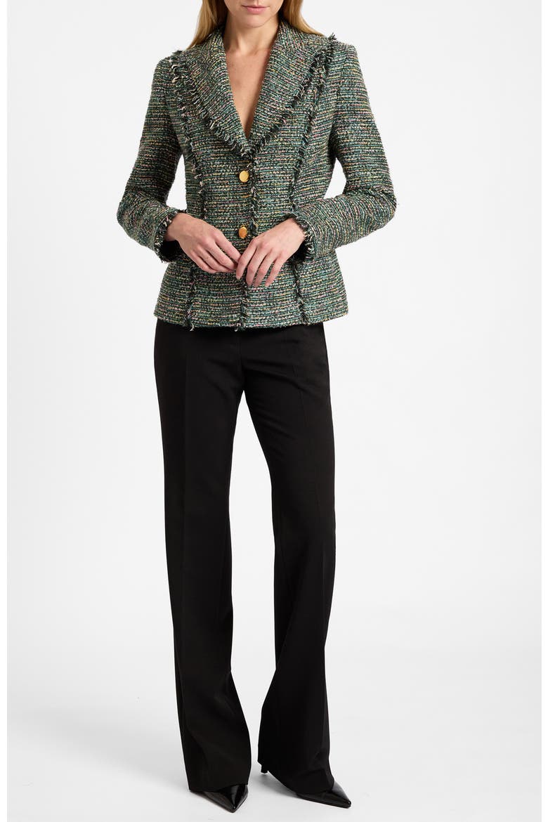 Trish Tweed Jacket, Alternate, color, Evergreen