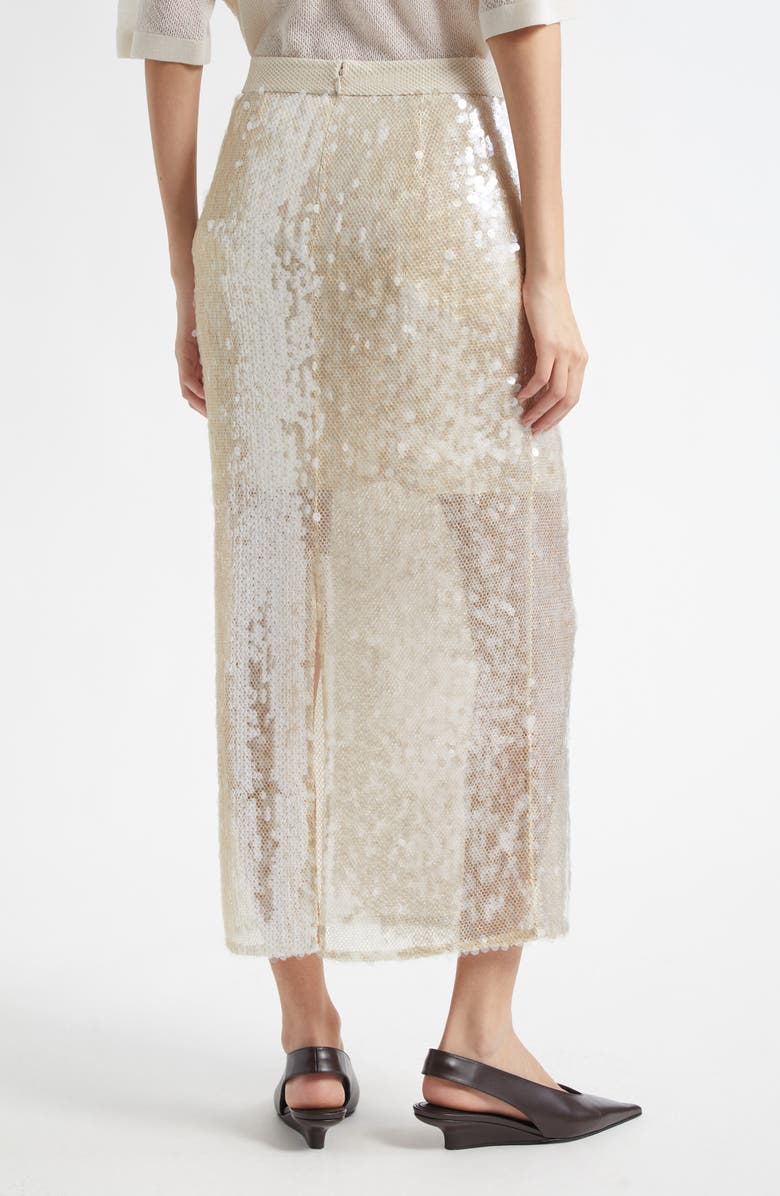TWP Sylkie Sequin Semisheer Silk Skirt, Alternate, color,